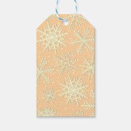 Etiqueta Para Presente Padrão de flocos de neve