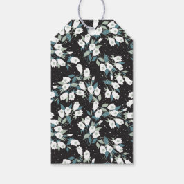 Etiqueta Para Presente Padrão de Flor de Tulipas Elegante - Plano de Fund