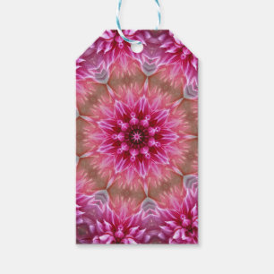 Etiqueta Para Presente Padrão de Flor Rosa Mandala Geométrica-67545