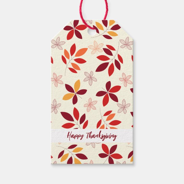 Etiqueta Para Presente Padrão de Folga Feliz e Bonita (Frente)