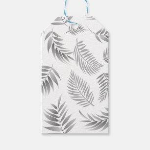 Etiqueta Para Presente Padrão de Folhas Tropicais 3