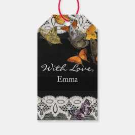 ETIQUETA PARA PRESENTE PADRÃO DE LACE DA MARCA DE PRESENTE COM O NOME DE