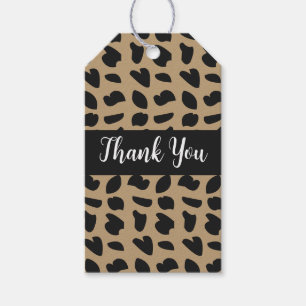 Etiqueta Para Presente Padrão de leopardo moderno e elegante