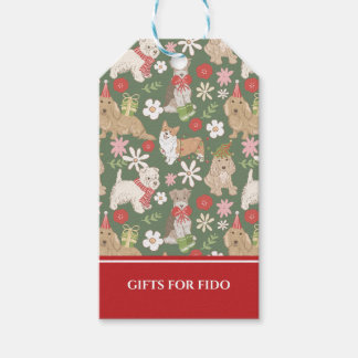 Etiqueta Para Presente Padrão de Papéis de Natal