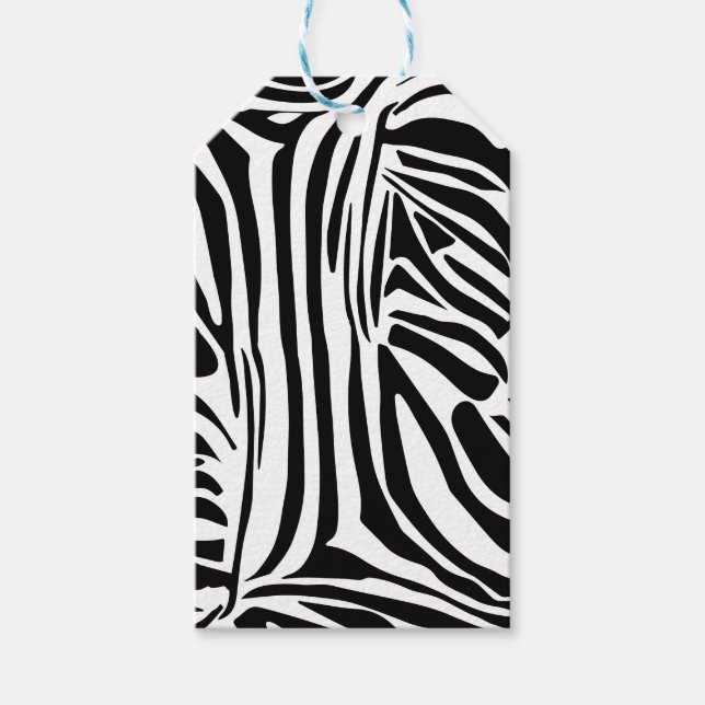 Etiqueta Para Presente Padrão de zebra (Frente)