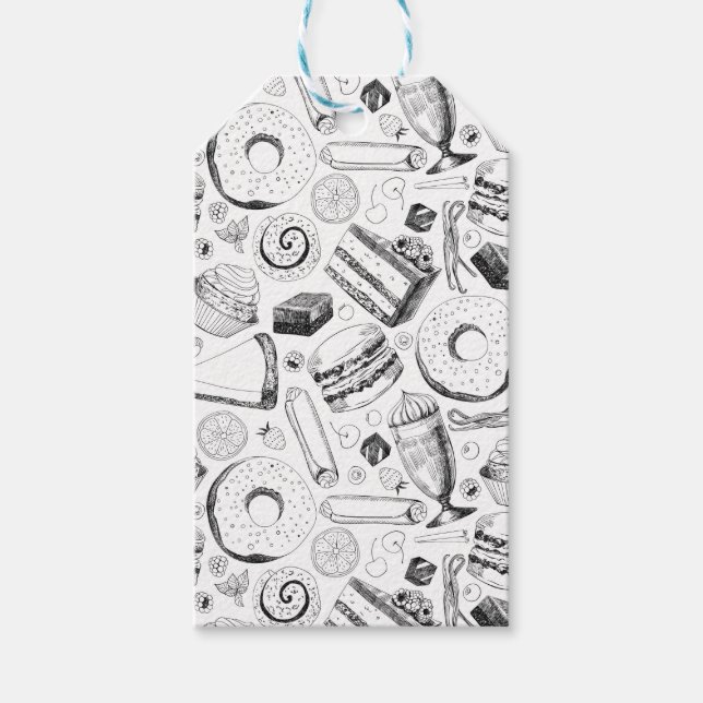 Etiqueta Para Presente Padrão delicioso (Frente)