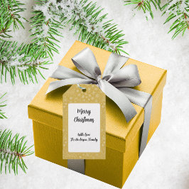 Etiqueta Para Presente Padrão Dourado de Dormência de Natal de Doodle