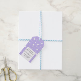 Etiqueta Para Presente Padrão Estelar Suave Lavanda