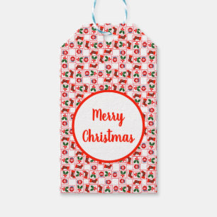 Etiqueta Para Presente Padrão festivo de Natal