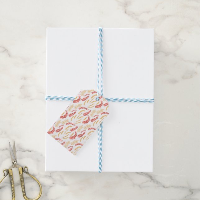Etiqueta Para Presente Padrão floral (Com cordão)