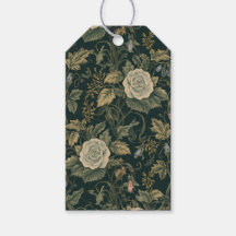 Padrão Floral Botânico Vintage Acanthus à Meia-Noi