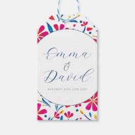 Etiqueta Para Presente Padrão Floral Elevado Personalizado