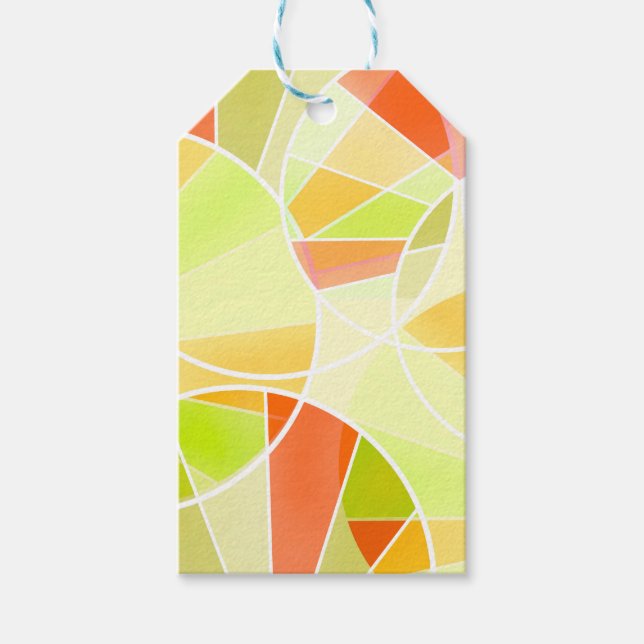 Etiqueta Para Presente padrão geométrico abstrato (Frente)