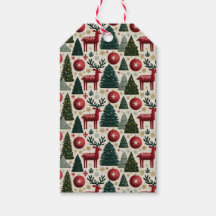 Padrão Tradicional de Rena de Natal na Árvore
