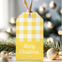 Padrão Xadrez Amarelo Moderno Feliz Natal