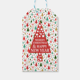 Etiqueta Para Presente Padrões de Natal - árvore de natal