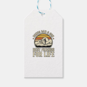 Etiqueta Para Presente Pai Bonus e Filho Melhores Amigos Camisa Vintage D