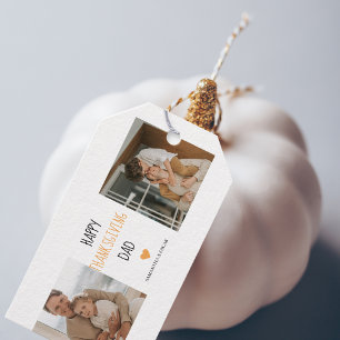 Etiqueta Para Presente Pai de Ação de Graças para Foto e Colagem Moder