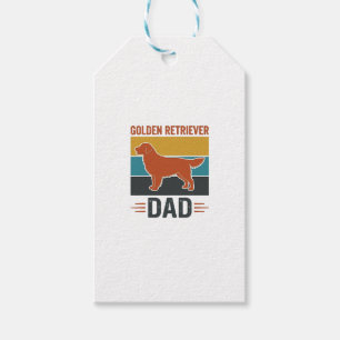 Etiqueta Para Presente Pai do Golden Retriever Design Vetorial de Amante