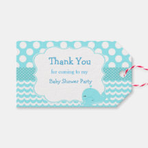 Pai e Bebê Blue Boy Obrigado, Etiqueta do Presente