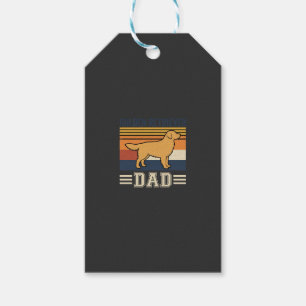 Etiqueta Para Presente Pai Golden Retriever Cão Retro