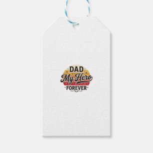 Etiqueta Para Presente Pai Meu Herói Para Sempre Camisa Retro Vintage Des