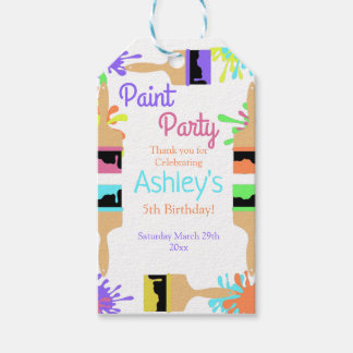 Etiqueta Para Presente Paint Party Favor, Partido da Arte, Aniversário