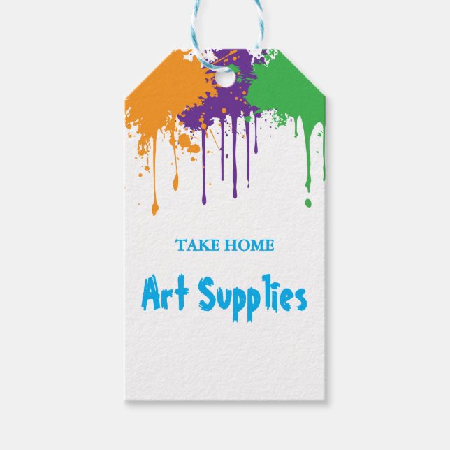 Etiqueta Para Presente Painting Party Take Home Art Supplies (Frente)