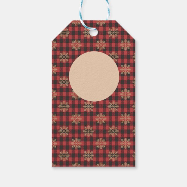 Etiqueta Para Presente País de floco de neve Natal  (Frente)