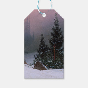 Etiqueta Para Presente Paisagem de inverno (por Caspar David Friedrich)