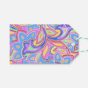 Etiqueta Para Presente Paisley Multi