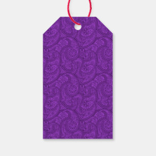 Etiqueta Para Presente Paisley roxo
