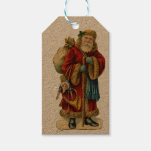 Etiqueta Para Presente Palavra velha Papai Noel do Victorian do vintage -