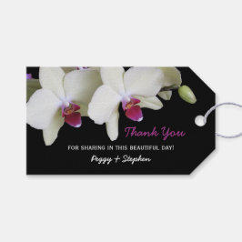 Etiqueta Para Presente Pale Yellow Orchid Wedding Favor Obrigado