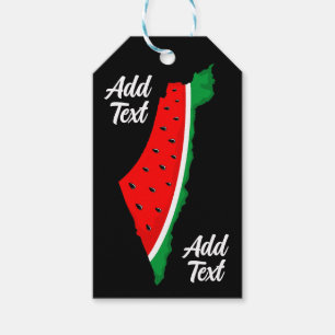 Etiqueta Para Presente Palestina - Mapa Watermelon - Símbolo da liberdade
