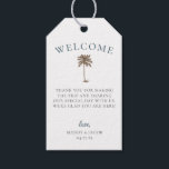 Etiqueta Para Presente Palm Tree Beach Weding Bag<br><div class="desc">Árvore de palmeira e paisagem de praia com aquarela inspiraram-se em bico-de-bico. Personalize e personalize o estilo,  a cor e o tamanho da fonte de texto.</div>