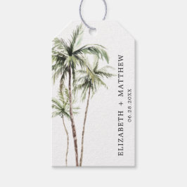 Etiqueta Para Presente Palm Tree Tropical | Marca de Favor de Casamento M