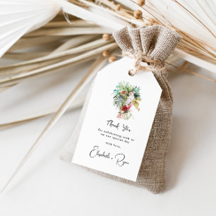 Etiqueta Para Presente Palmas Tropicais Casamento Obrigado
