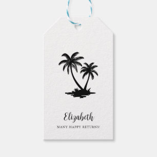 Etiqueta Para Presente Palmeira Tropical Personalizada