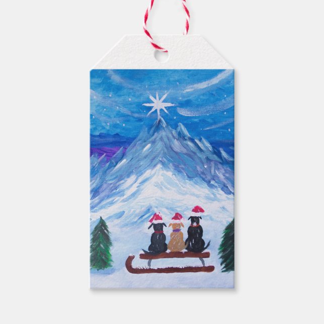 Etiqueta Para Presente Pals de inverno (Frente)