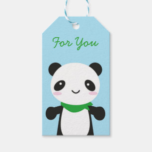 Etiqueta Para Presente Panda bonito super de Kawaii