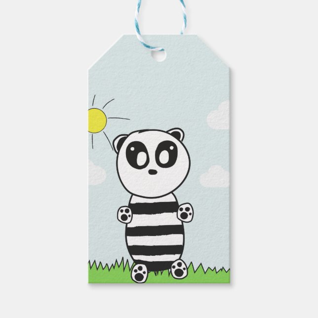 Etiqueta Para Presente Panda Crianças (Frente)