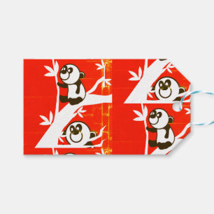 Etiqueta Para Presente Pandas de Aniversário