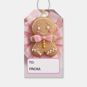 Etiqueta Para Presente Pão-pão/Rosa/Fita/Etiqueta-presente