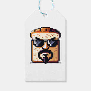 Etiqueta Para Presente Pão Sério - Caráter Retroativo Engraçado da Arte P