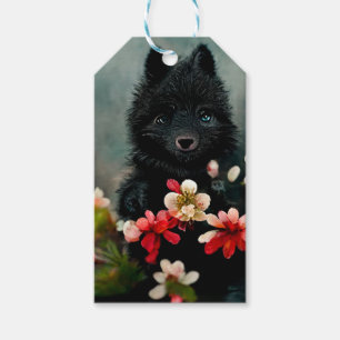Etiqueta Para Presente Pãozinho preto - etiqueta de presente de cachorro 