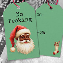 Papai Noel Afro-Americano Retro Sem Espiar