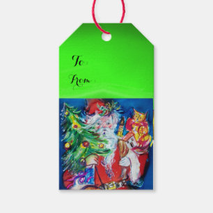 Etiqueta Para Presente PAPAI NOEL COM a ÁRVORE E os PRESENTES de NATAL,