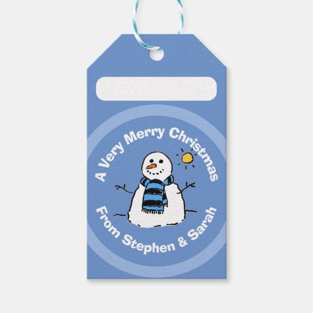 Etiqueta Para Presente Papai Noel de Natal Personalizado (Frente)