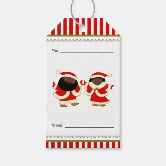 Etiqueta Para Presente Papai Noel e Sra. Claus (Frente)
